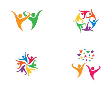 Evlat edinme ve toplumsal bakım logosu vektör resmetme tasarımı