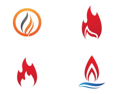 Ateş logosu şablon vektör resimleme tasarımı
