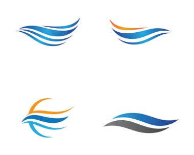 Su Dalgası logo vektör illüstrasyon tasarımı