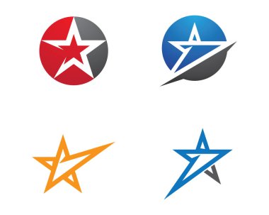 Yıldız Logosu Şablonu vektör illüstrasyon tasarımı