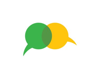 Konuşma balonu logo şablonu vektör resmetme tasarımı