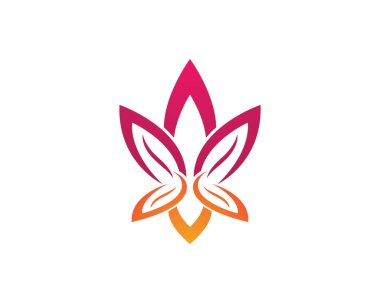 Güzellik Vektörü çiçek tasarımı logo şablonu simgesi