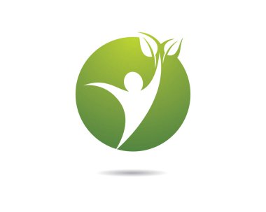 Sağlıklı Yaşam Logosu vektör ikonu çizimi tasarımı