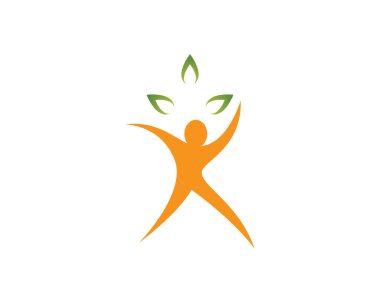 Sağlıklı Yaşam Logosu vektör ikonu çizimi tasarımı