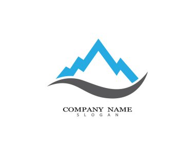 Dağ Logosu şablon vektör illüstrasyon tasarımı
