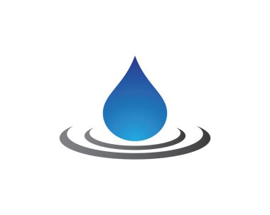Su damlası logo şablonu vektör illüstrasyon tasarımı