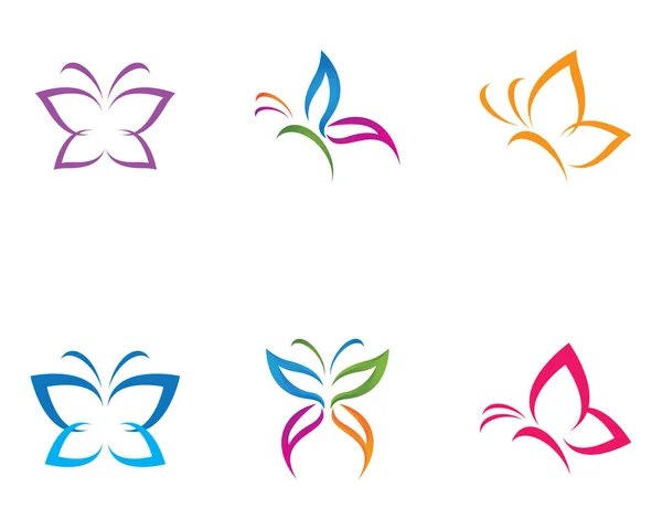 Mariposa Logotipo Plantilla Vector Icono Ilustración Diseño — Archivo Imágenes Vectoriales
