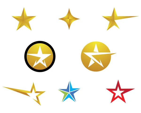 Star Logo Plantilla Vector Icono Ilustración Diseño — Vector de stock