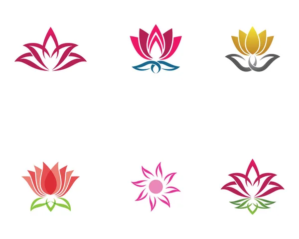 Belleza Vector Flores Diseño Logo Plantilla Icono — Vector de stock