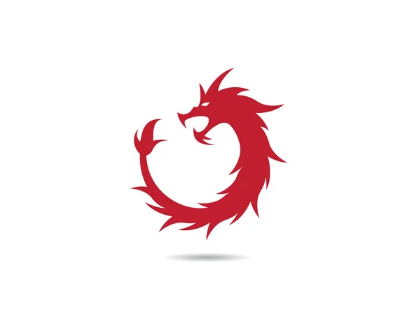 Drakenhoofd Logo Template Vector Pictogram Illustratie — Stockvector