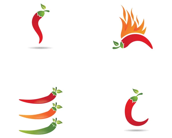 Chili Logo Modello Vettoriale Icona Illustrazione Design — Vettoriale Stock