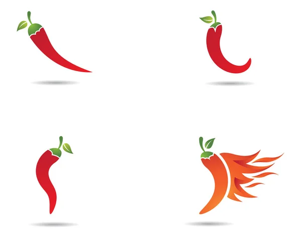 Chili Logo Modello Vettoriale Icona Illustrazione Design — Vettoriale Stock