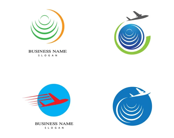 Travel Logo Template Vector Icon Illustration Design — Stock Vector