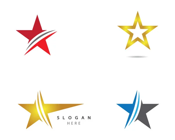 Star Logo Template Vektor Ikon Illusztráció Tervezés — Stock Vector