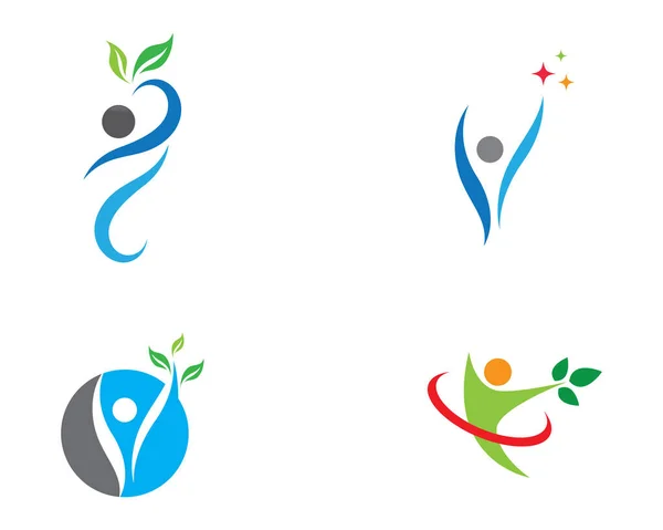 Дизайн Векторной Иконки Логотипа Здорового Образа Жизни — стоковый вектор