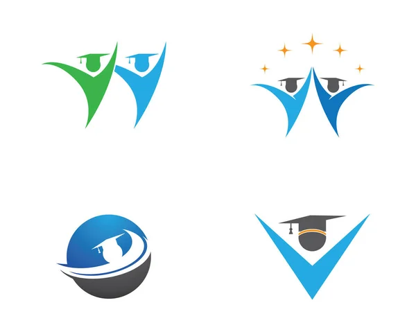 Educación Logo Plantilla Vector Icono Ilustración Diseño — Archivo Imágenes Vectoriales