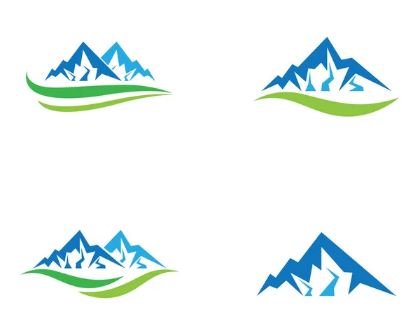 Modèle Logo Montagne Vectoriel Icône Illustration Design — Image vectorielle