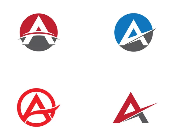 Una Letra Logo Vector Icono Ilustración Diseño — Archivo Imágenes Vectoriales