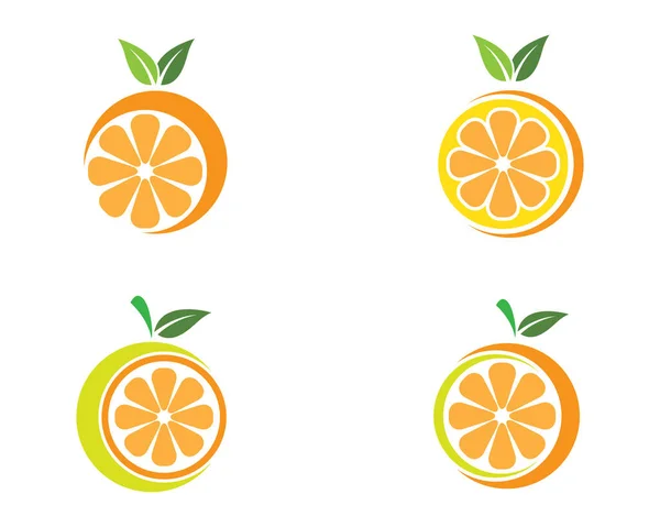 Logo Naranja Plantilla Vector Icono Ilustración Diseño — Vector de stock