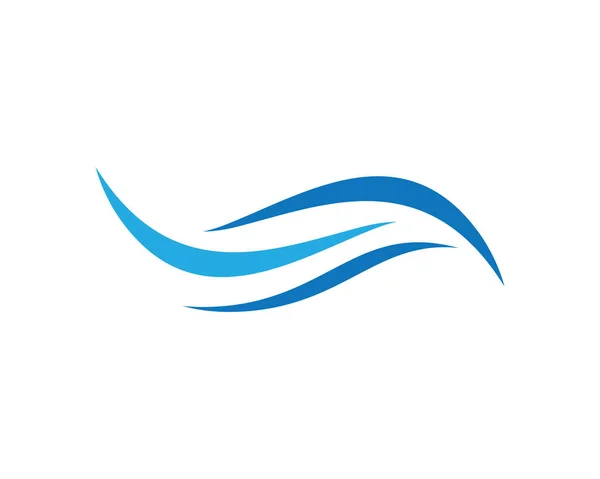 Vatten Våg Logotyp Vektor Ikon Illustration Design — Stock vektor