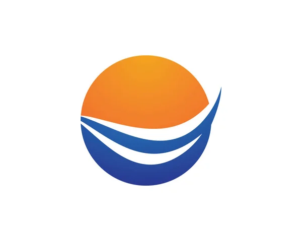 Dalgası Logo Vektör Illüstrasyon Tasarımı — Stok Vektör