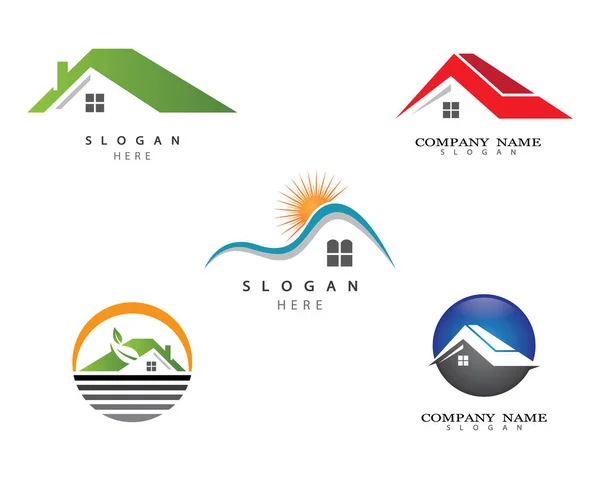 Property Logo Template Vector Icon Illustration Design Royalty Free Stock Illustrations