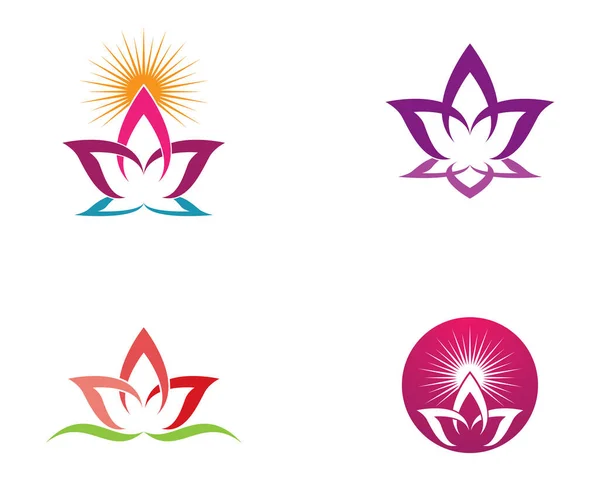 Güzellik Vektörü Çiçek Tasarımı Logo Şablonu Simgesi — Stok Vektör