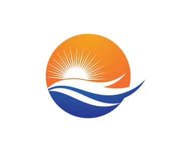 Su Dalgası logo vektör illüstrasyon tasarımı