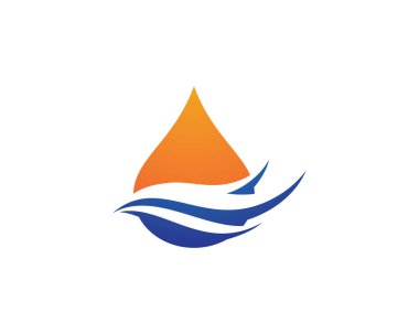 Su damlası logo şablonu vektör illüstrasyon tasarımı