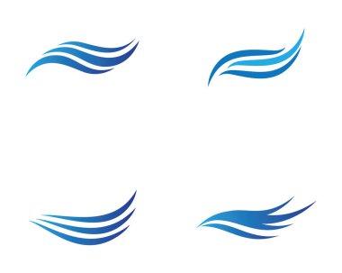 Su Dalgası logo vektör illüstrasyon tasarımı