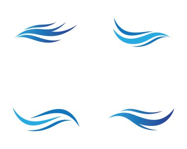 Su Dalgası logo vektör illüstrasyon tasarımı