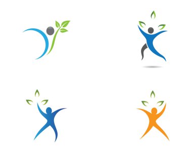 Sağlıklı Yaşam Logosu vektör ikonu çizimi tasarımı