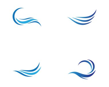 Su Dalgası logo vektör illüstrasyon tasarımı