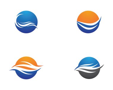 Su Dalgası logo vektör illüstrasyon tasarımı