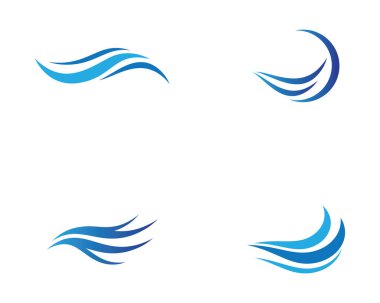 Su Dalgası logo vektör illüstrasyon tasarımı