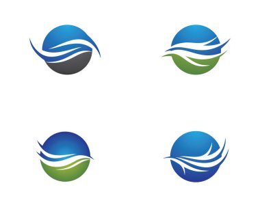 Su Dalgası logo vektör illüstrasyon tasarımı