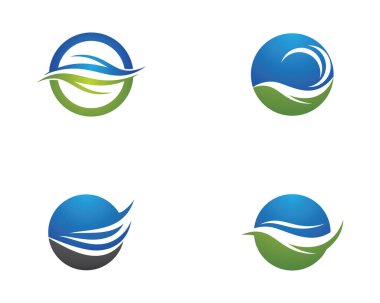 Su Dalgası logo vektör illüstrasyon tasarımı