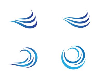 Su Dalgası logo vektör illüstrasyon tasarımı