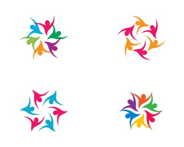 Evlat edinme ve toplumsal bakım logosu vektör resmetme tasarımı