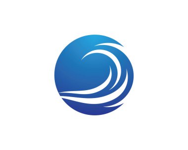 Su Dalgası logo vektör illüstrasyon tasarımı