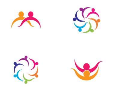 Evlat edinme ve toplumsal bakım logosu vektör resmetme tasarımı