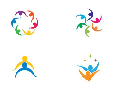 Evlat edinme ve toplumsal bakım logosu vektör resmetme tasarımı