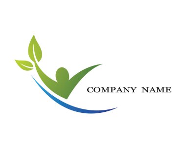 Sağlıklı Yaşam Logosu vektör ikonu çizimi tasarımı