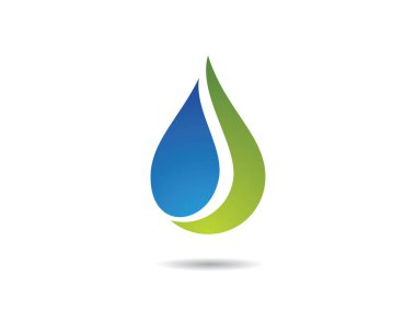 Su damlası logo şablonu vektör illüstrasyon tasarımı