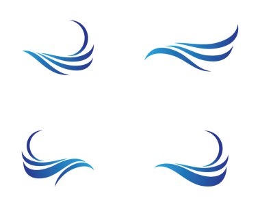 Su Dalgası logo vektör illüstrasyon tasarımı