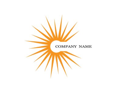 Ufuk üzerinde Vektör Simgesi Şablonu Güneşi