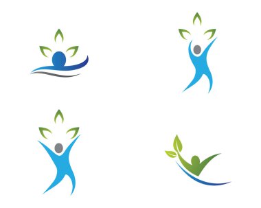 Sağlıklı Yaşam Logosu vektör ikonu çizimi tasarımı