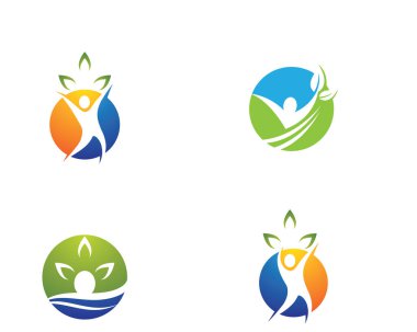 Sağlıklı Yaşam Logosu vektör ikonu çizimi tasarımı