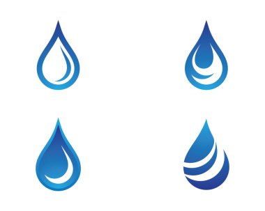 Su damlası logo şablonu vektör illüstrasyon tasarımı