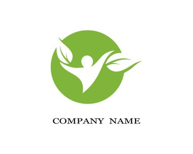 Sağlıklı Yaşam Logosu vektör ikonu çizimi tasarımı